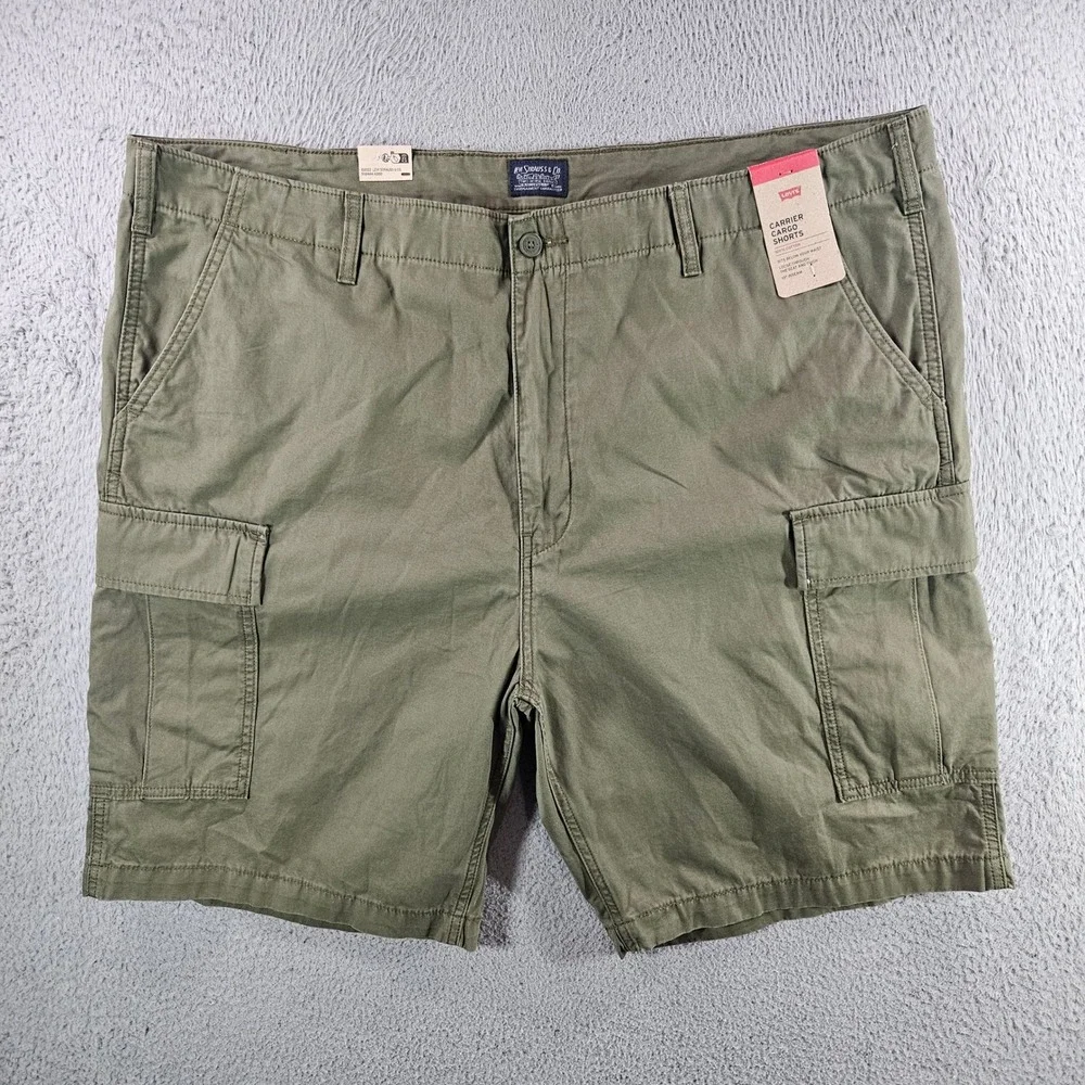 Levis Carrier Cargo Shorts Mens 46 Olive Green 10 Inch Inseam‎ Cotton NEW NWT